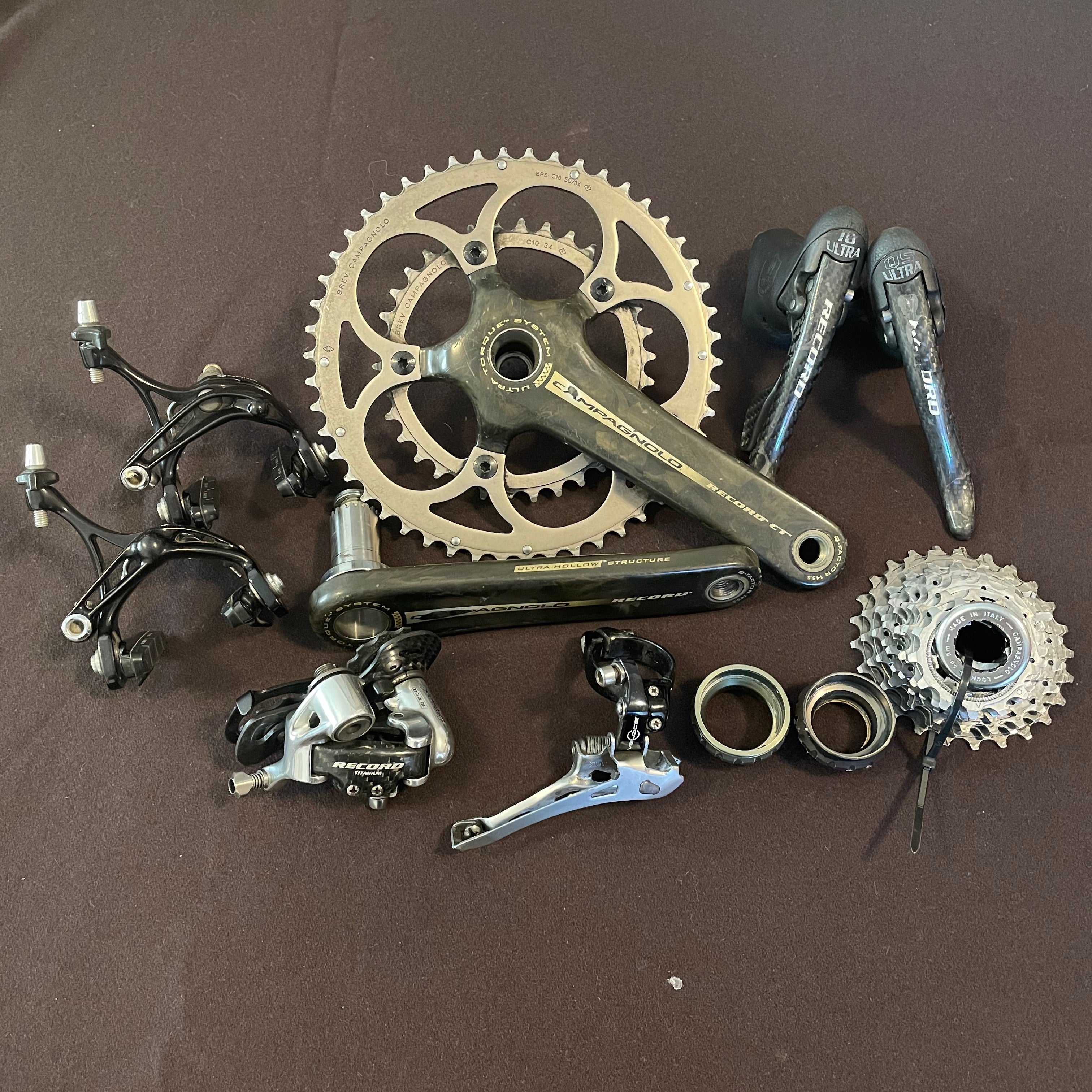 Axe En Titane Campagnolo Record - Pour Pédalier - Vintage - Occasion Bon état