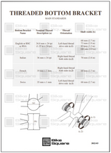 Carica l'immagine nel visualizzatore di Gallery, THREADED BOTTOM BRAKET - N. 2022-03